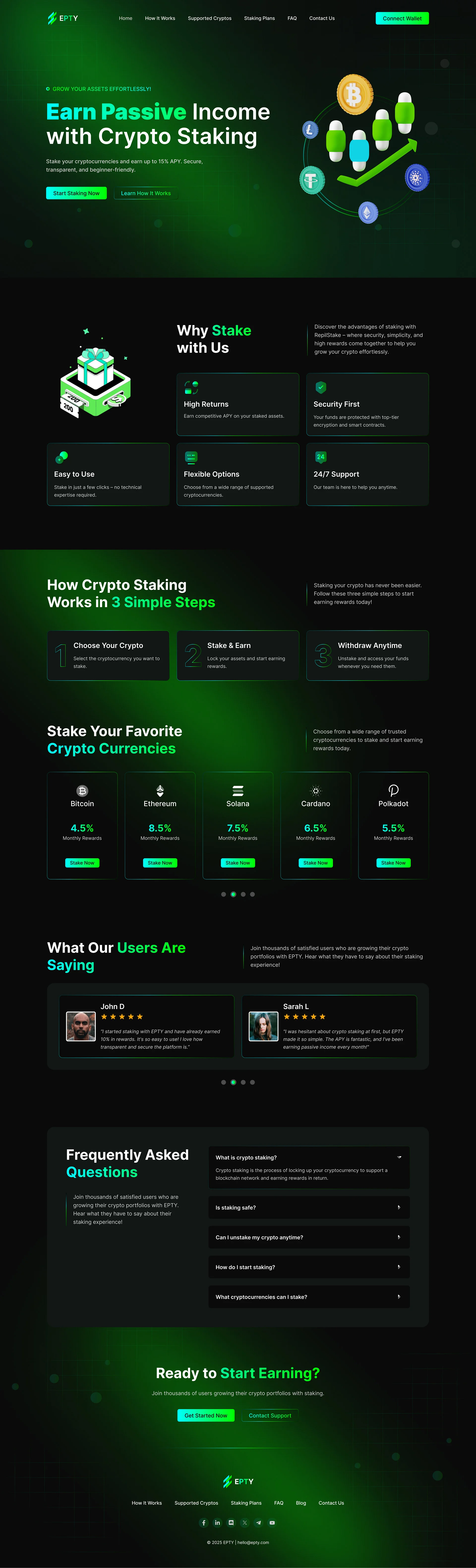 Interactive 3D Landing Page