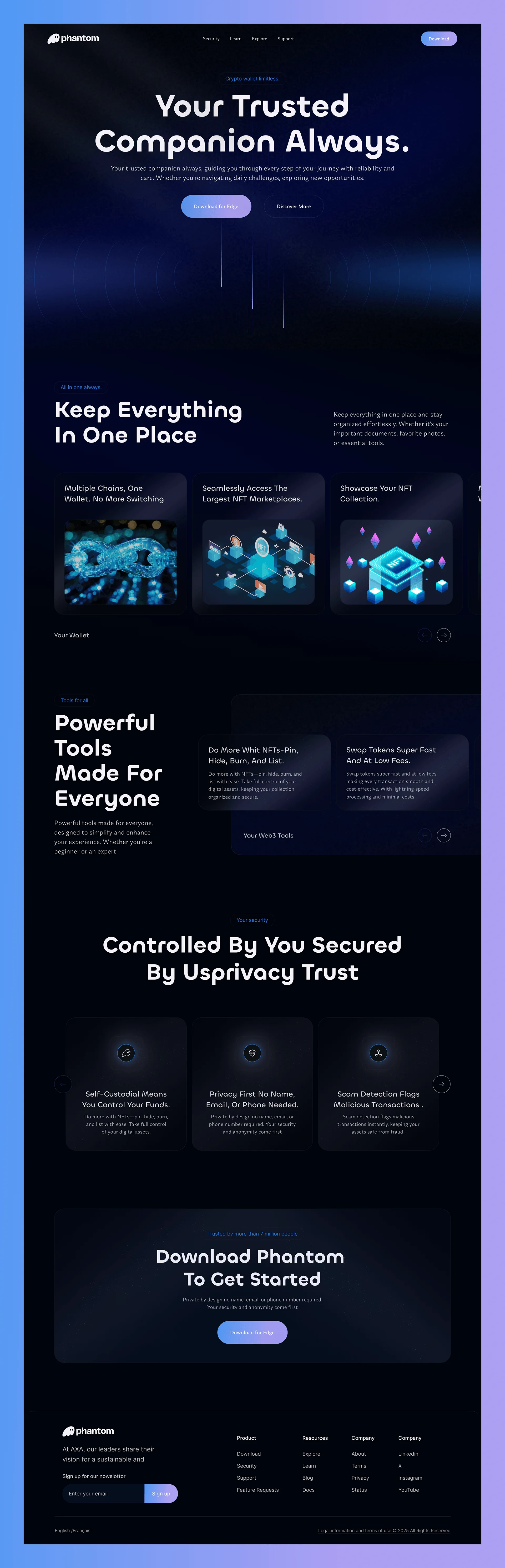 Landing Page 3D Design